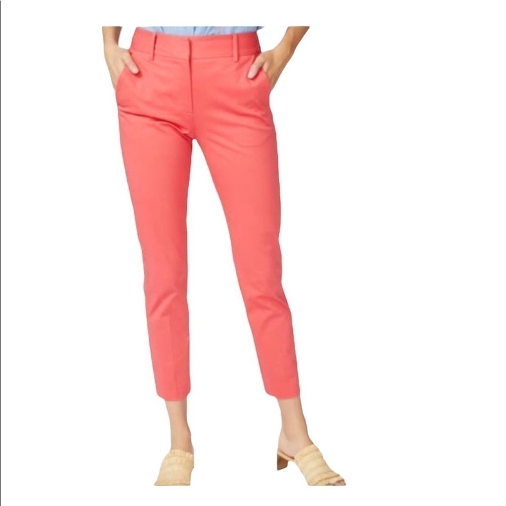COURT & ROWE NWT Stretch Cotton Twill Trousers Size 4 in Bright Poppy